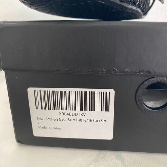 Adoli Love NEW IN BOX Black Mesh Ballerina Ballet Open Crochet Shoes US 8 - Picture 5 of 6